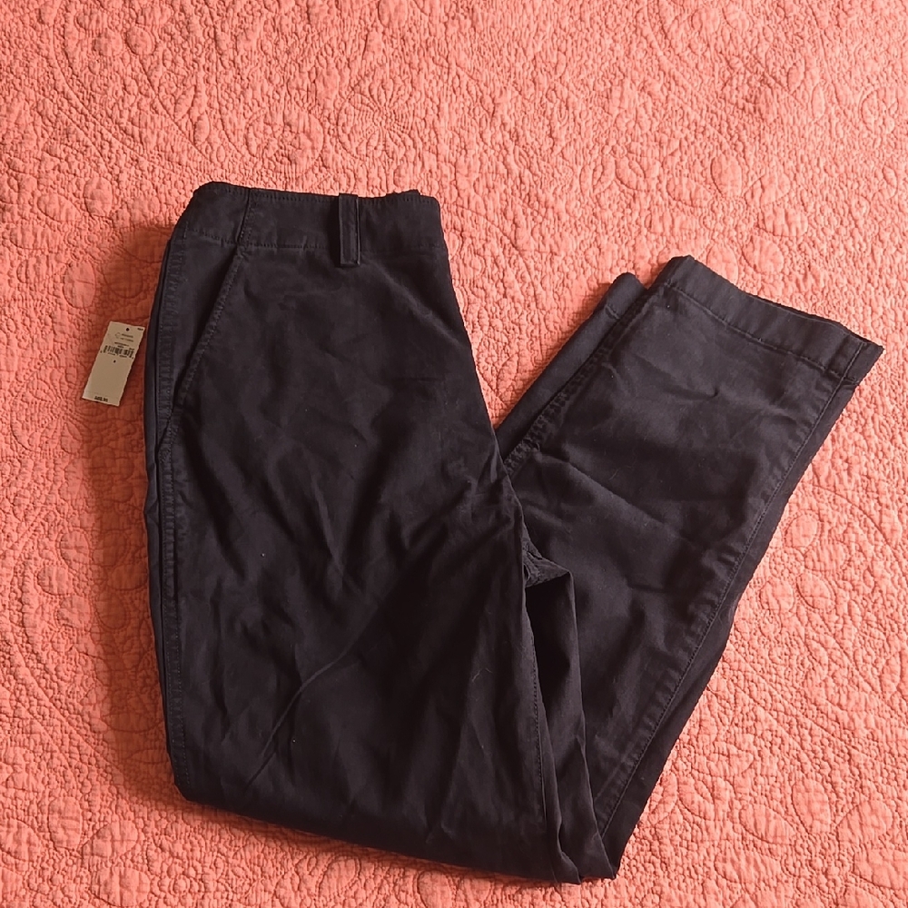 GAP Black Chinos Classic Straight-Leg Pants